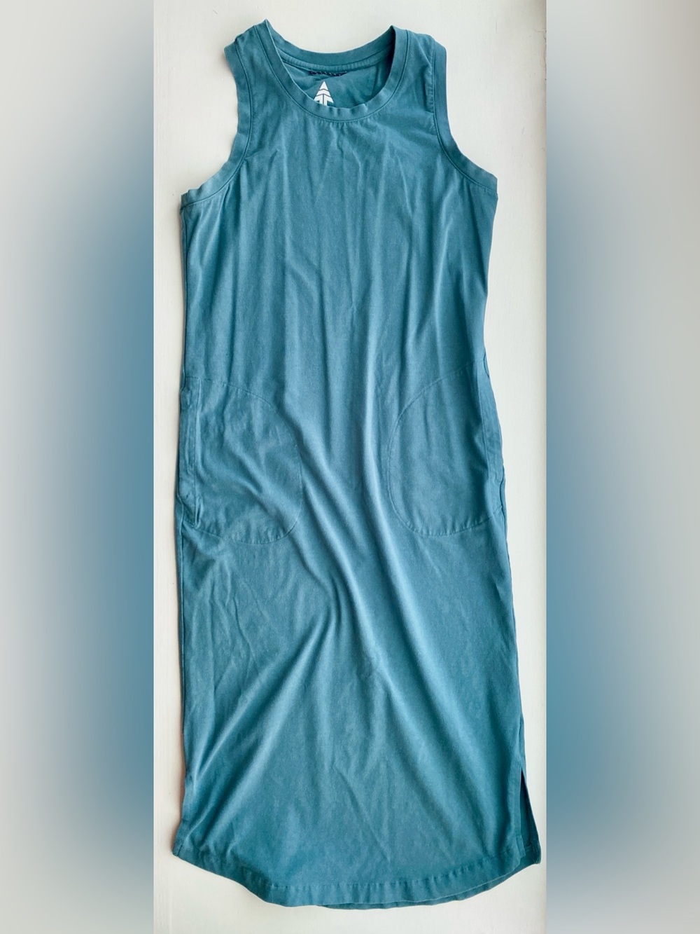 *LIKE NEW* WOODS Cotton/Modal-Blend Sleeveless Teal Midi Dress